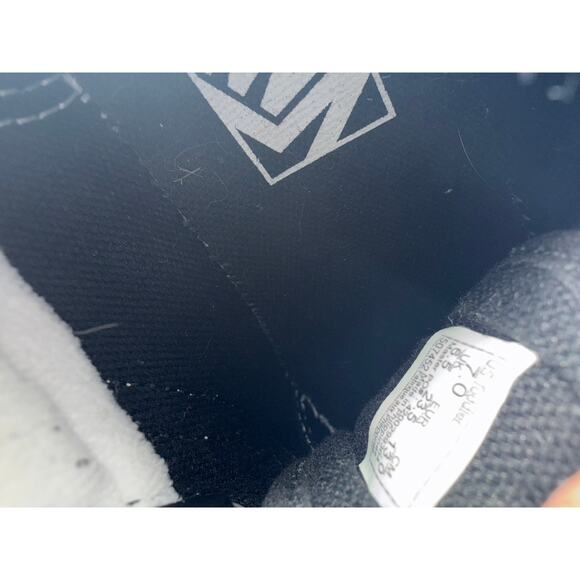 Vans Toddler Old Skool V Metallic Flame Sz 7C Black White Hook& Loop Shoes EUC - Picture 8 of 8